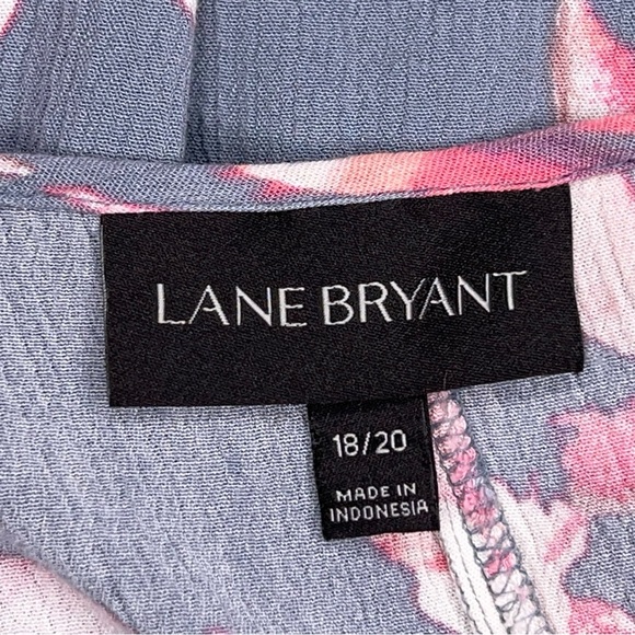 Lane Bryant Floral Blouse - Gray and Pink - Picture 12 of 14